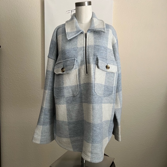 Madewell Buffalo Check Popover Sweater New Medium - Picture 2 of 13